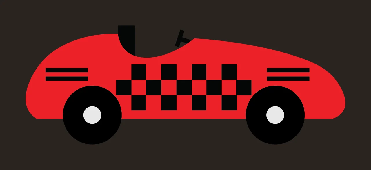Vintage Roadster Car Silhouette Profile View wheels steering wheel contrast preview thumbnail