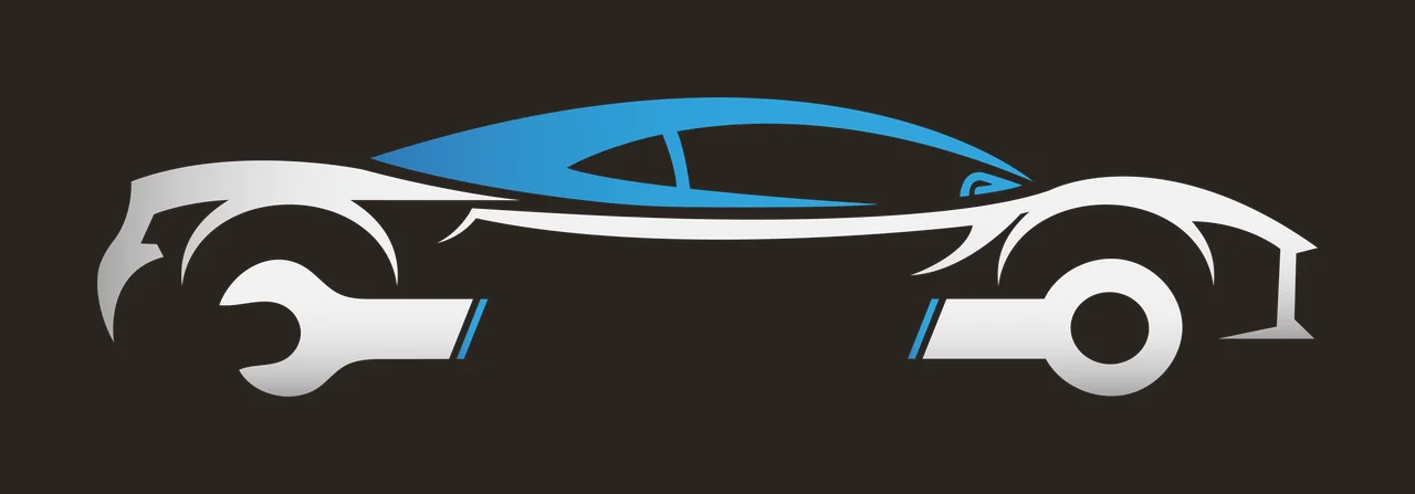 Black Silhouette Of A Car With Integrated Wrench white vehicle contrast preview thumbnail