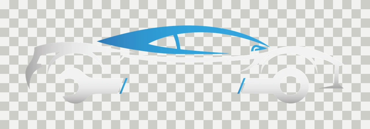 Black Silhouette Of A Car With Integrated Wrench white vehicle transparency and detail preview thumbnail