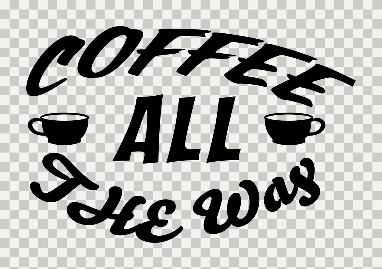 Can Glass Wrap Coffee All The Way Text cup cups black white transparency and detail preview thumbnail