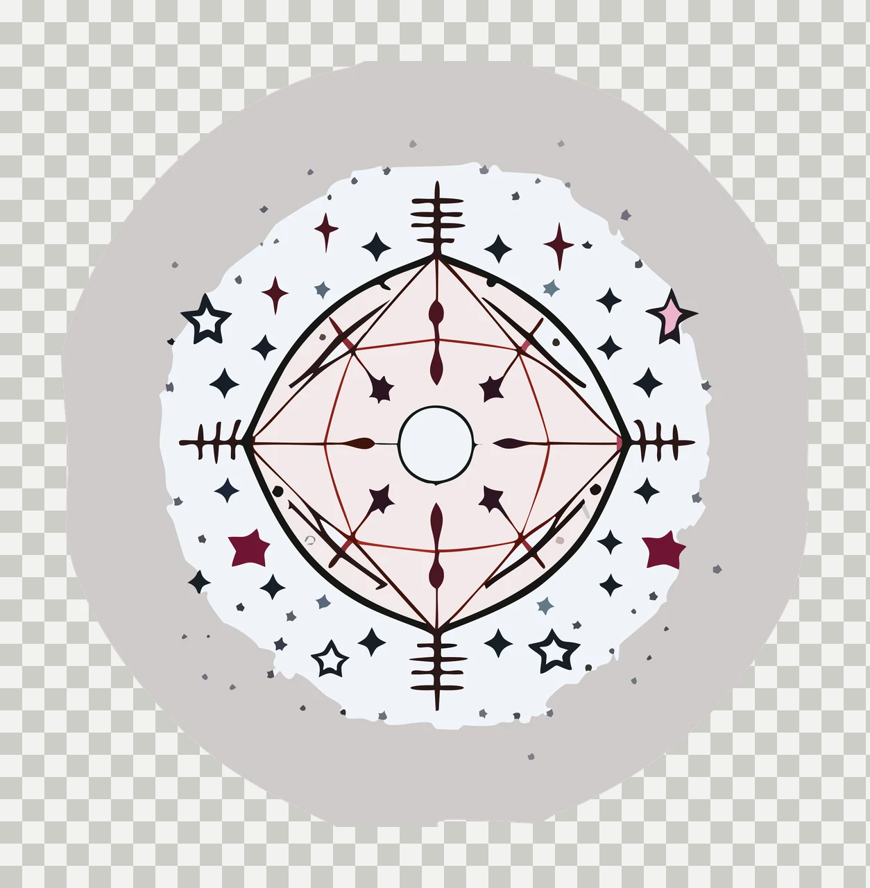 Black Circle Geometric Solid Shape forming minimalist white transparency and detail preview thumbnail