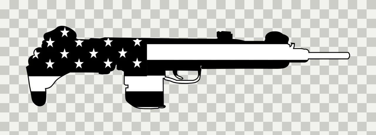 Rifle With Star Pattern Silhouette displaying stars black white transparency and detail preview thumbnail