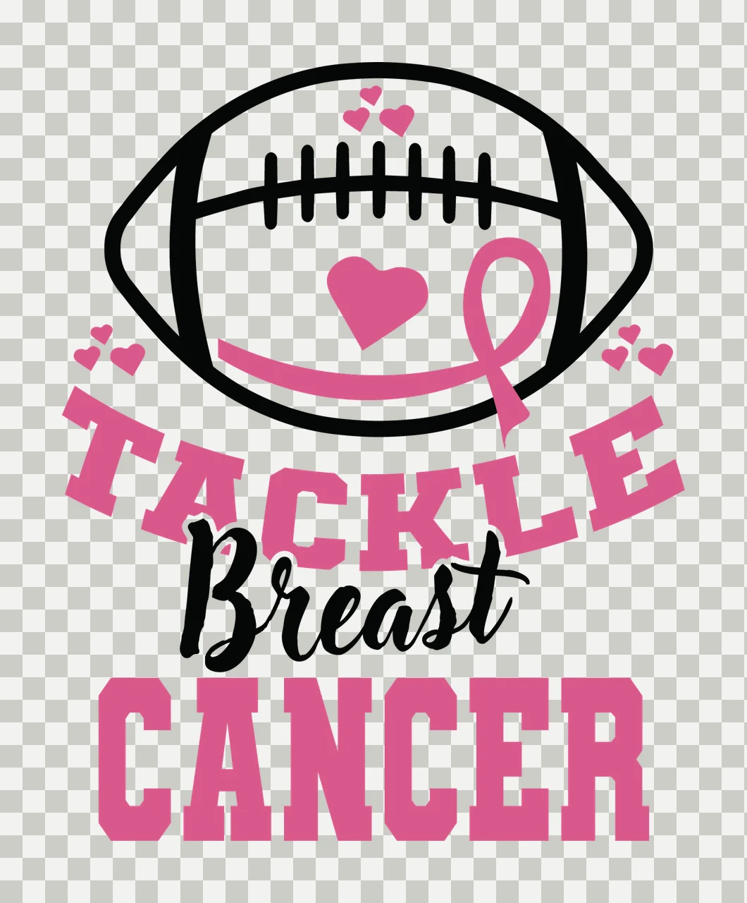 Can Glass Wrap Football Decorating With Awareness Ribbon transparency and detail preview thumbnail
