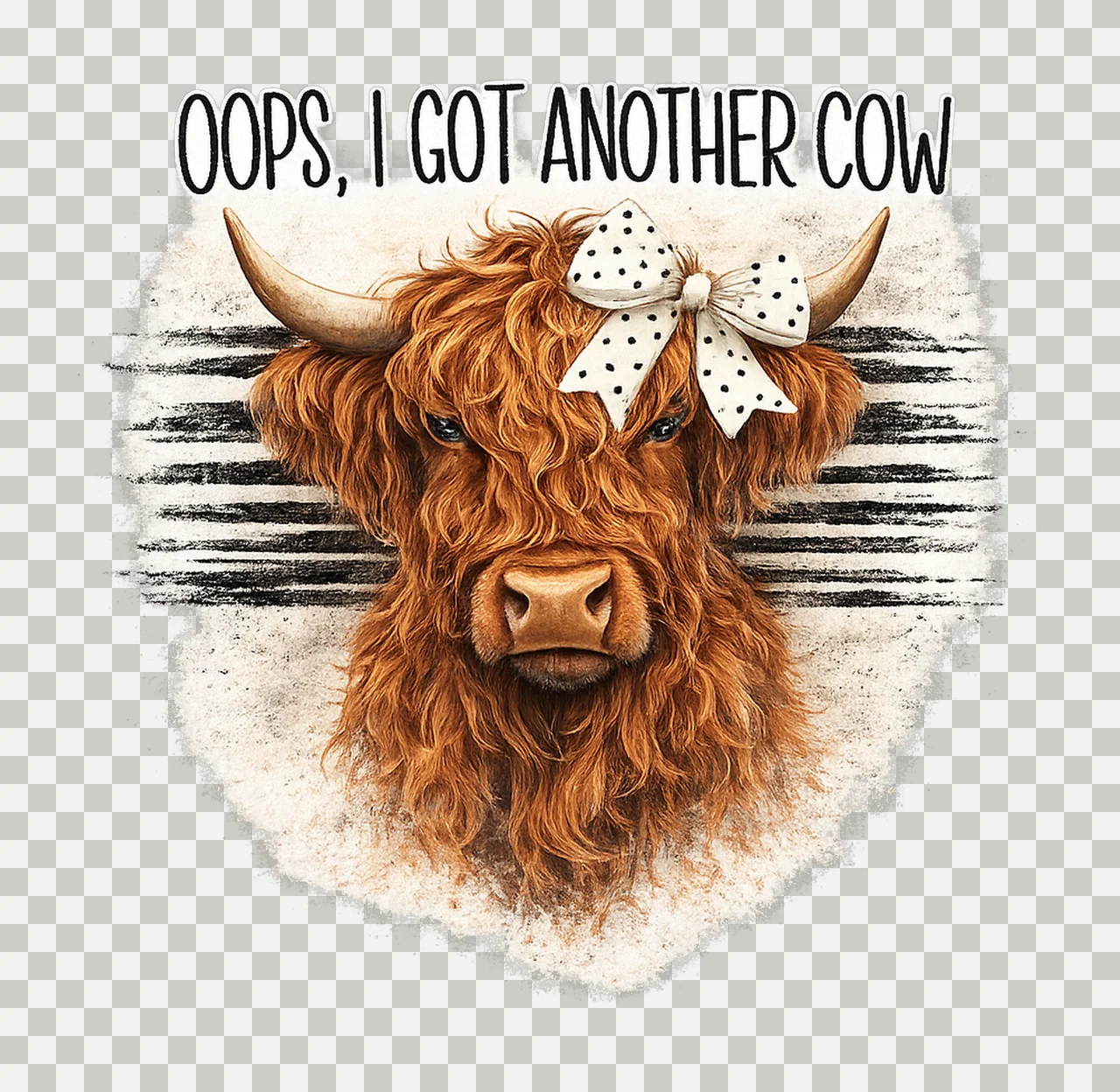 Oops Another Cow Design Funny Cow Sublimation Sassy Humor transparency and detail preview thumbnail