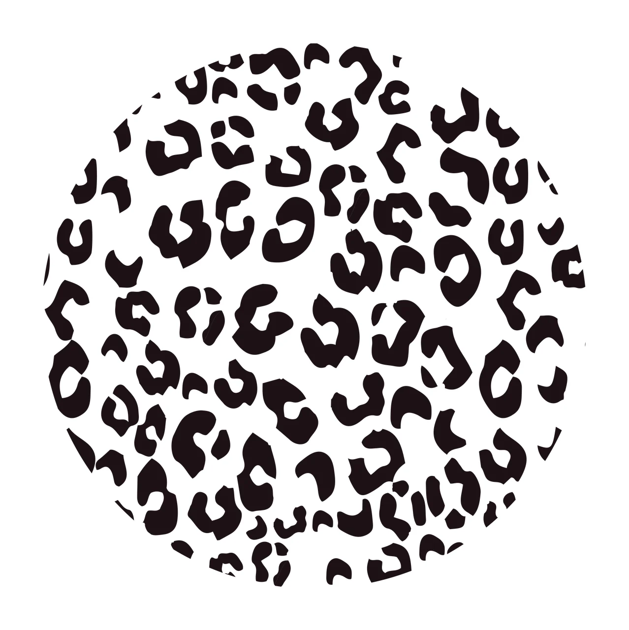 Keychain Leopard Print Circular Pattern patterning spots circle