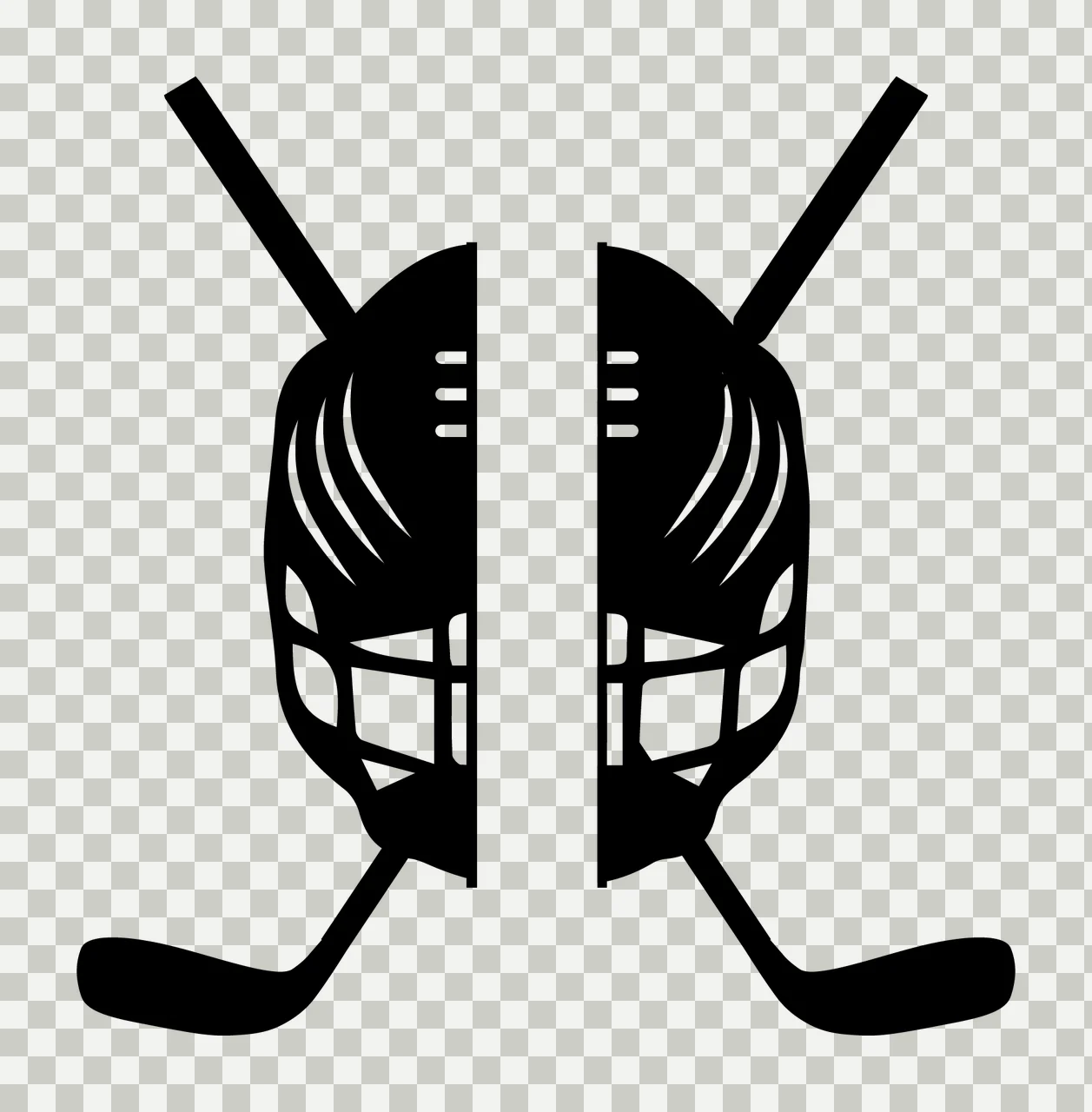 Hockey Masks With Sticks And Mask transparency and detail preview thumbnail