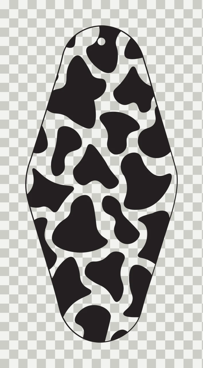Classic Motel Keychain Elongated Diamond Shape Filled spots transparency and detail preview thumbnail