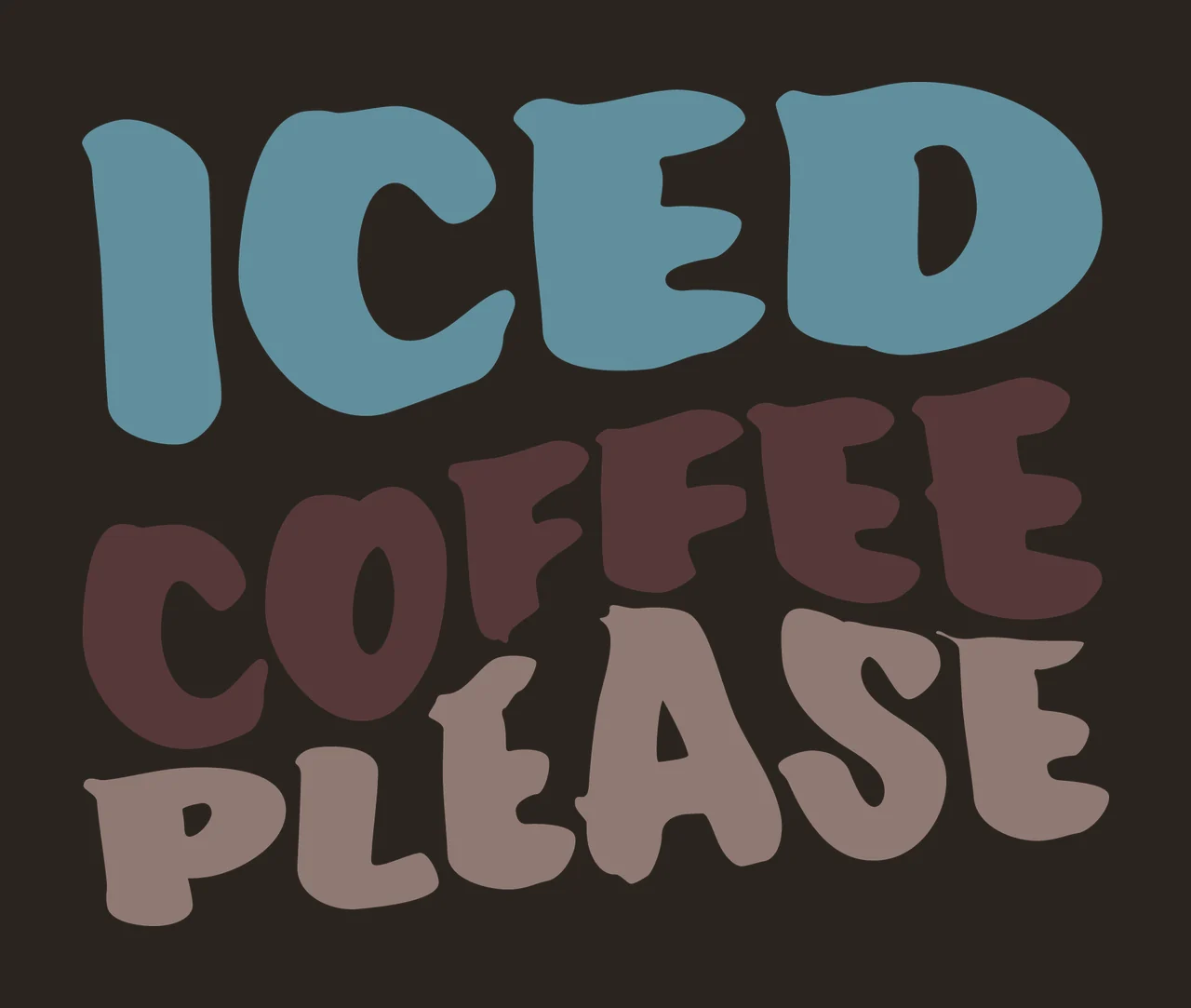 Can Glass Wrap Iced Coffee Please Hand Lettered black white contrast preview thumbnail