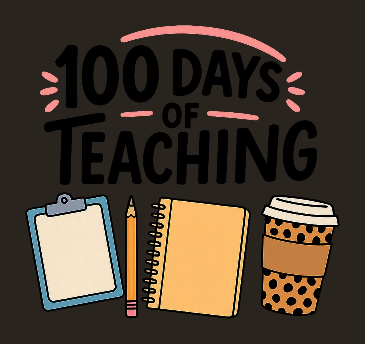 100 Days Of Doing Teacher Stuff 100th Day Of School Design contrast preview thumbnail