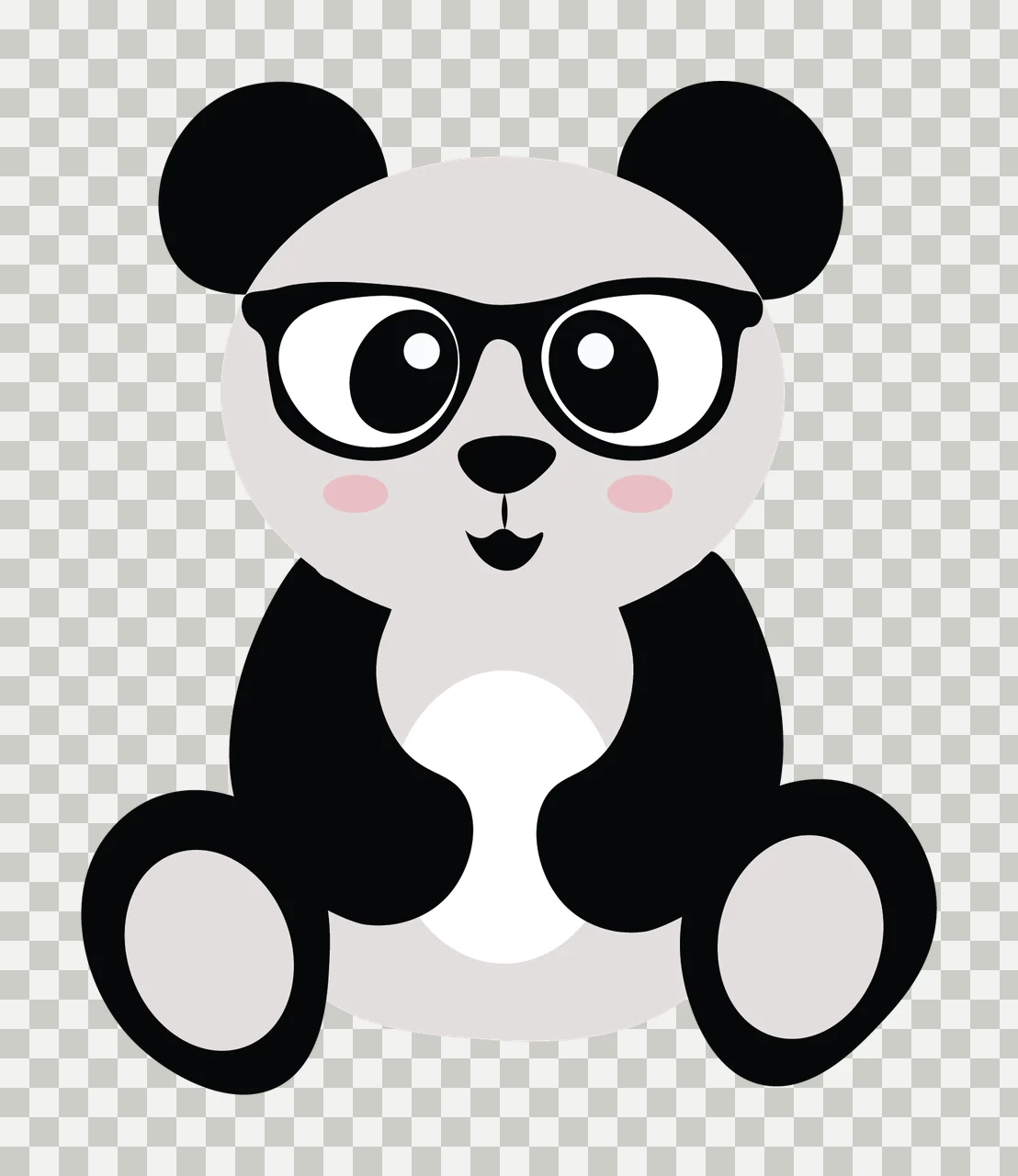 Animal Minimalist Black Silhouette Of A Sitting Stuffed head transparency and detail preview thumbnail