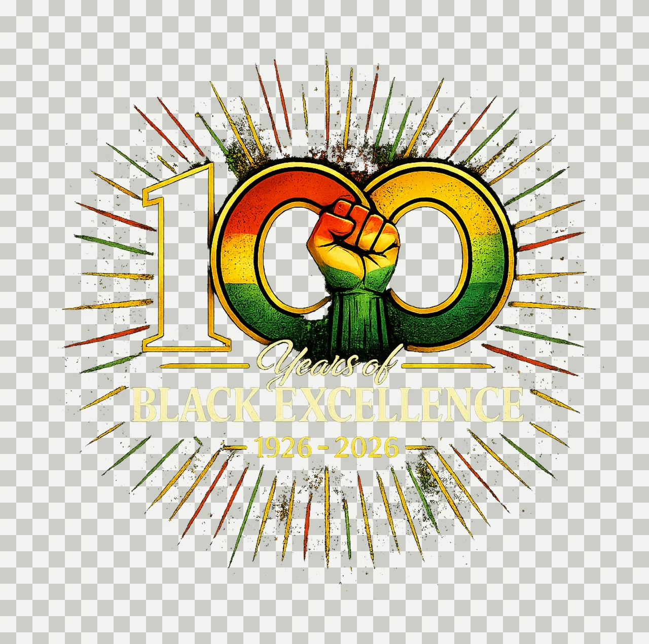 100 Years of Black Excellence African Pride Design transparency and detail preview thumbnail