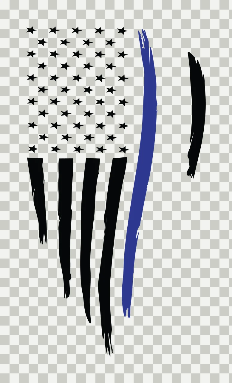 Flag Vertical Graphic With Long Brush Stroke Stripes stars transparency and detail preview thumbnail