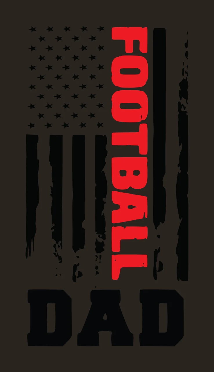 Football Dad American Flag Design stars stripes distressed graphic contrast preview thumbnail