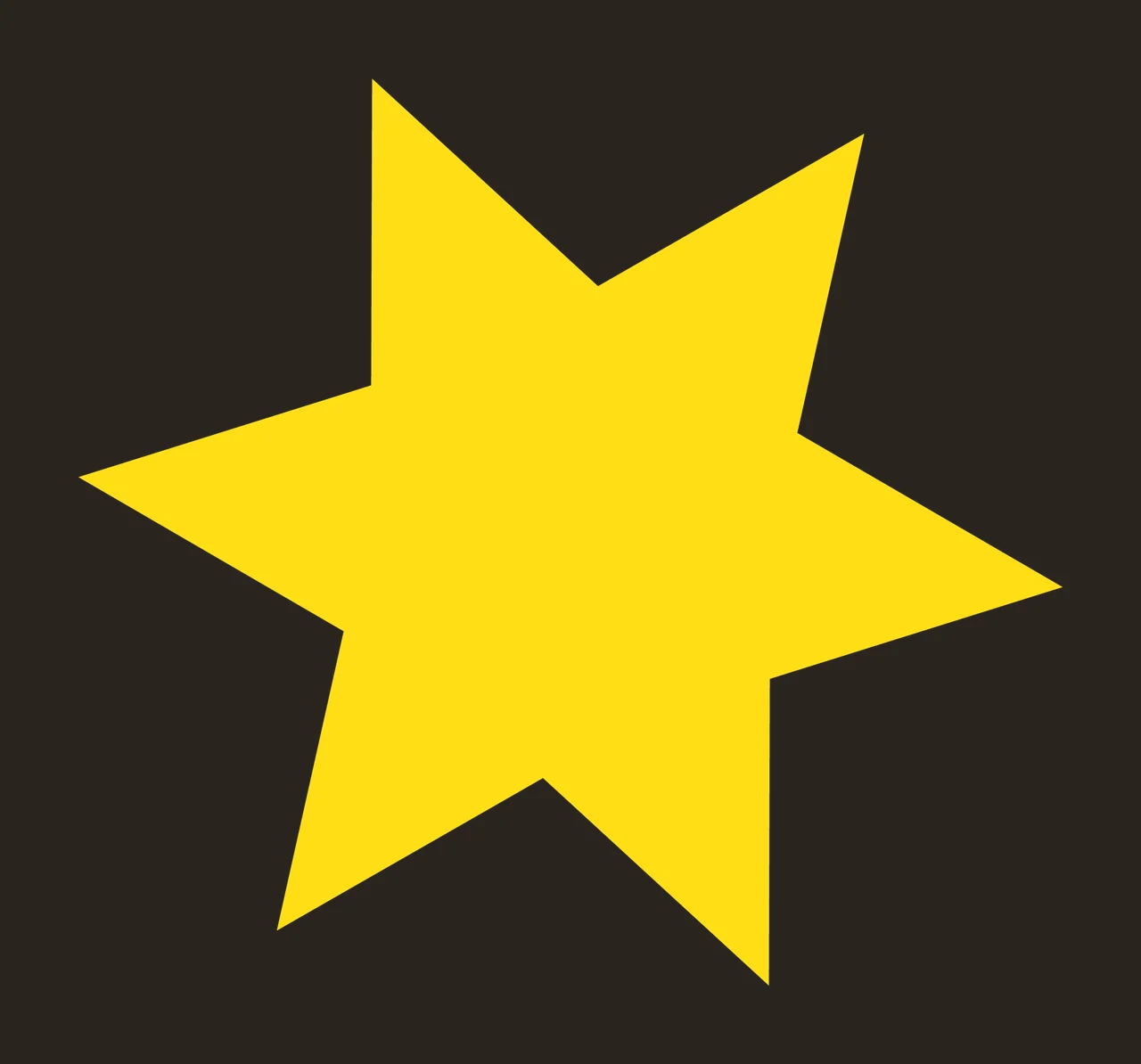 Solid Black Six Pointed Star On A White silhouette plain background contrast preview thumbnail