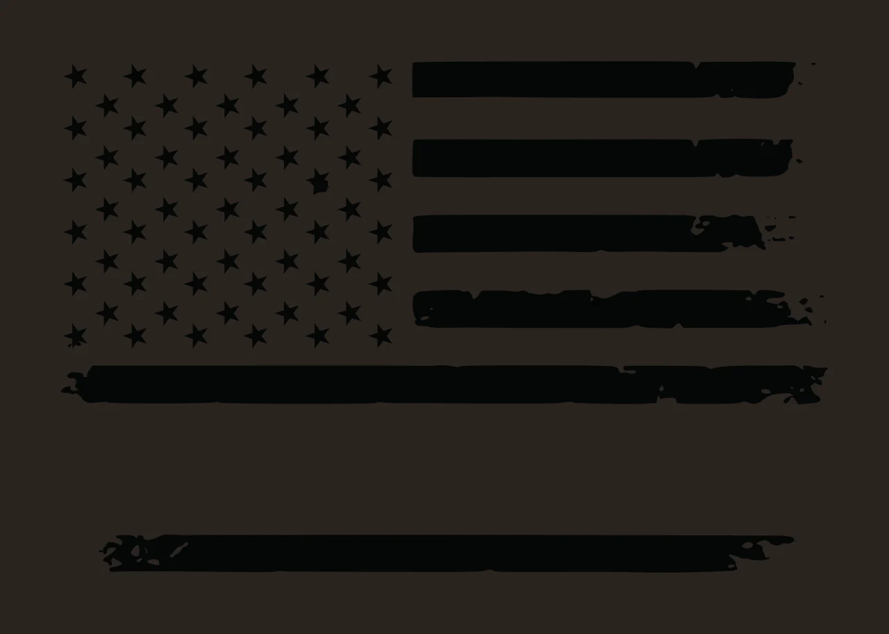 Flag Horizontal Graphic With Stars And Two Distressed stripes contrast preview thumbnail