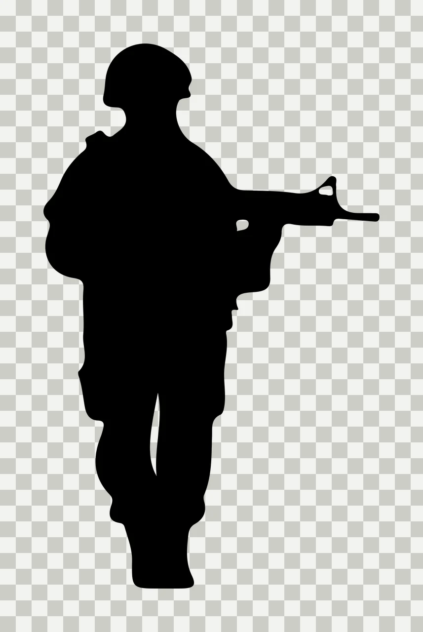 Black Silhouette Of A Person Standing headgear garment object transparency and detail preview thumbnail