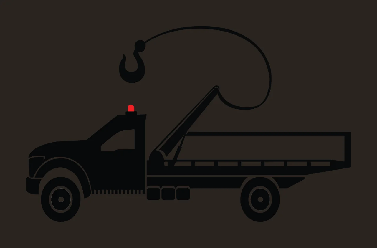 Can Glass Wrap Tow Truck Towing With Hook contrast preview thumbnail