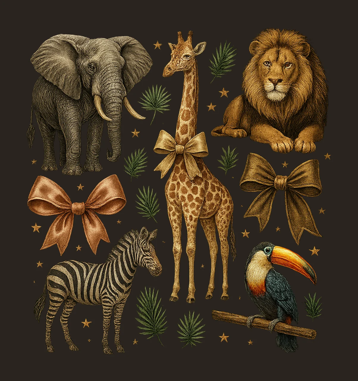 Zoo Crew Coquette Bow Safari Animal Sublimation Zoo Trip contrast preview thumbnail