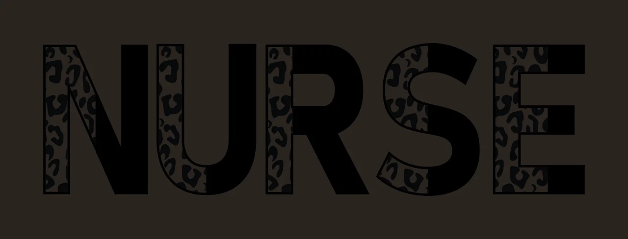 Nurse Text With Patterned Fill displayed letters typographic contrast preview thumbnail