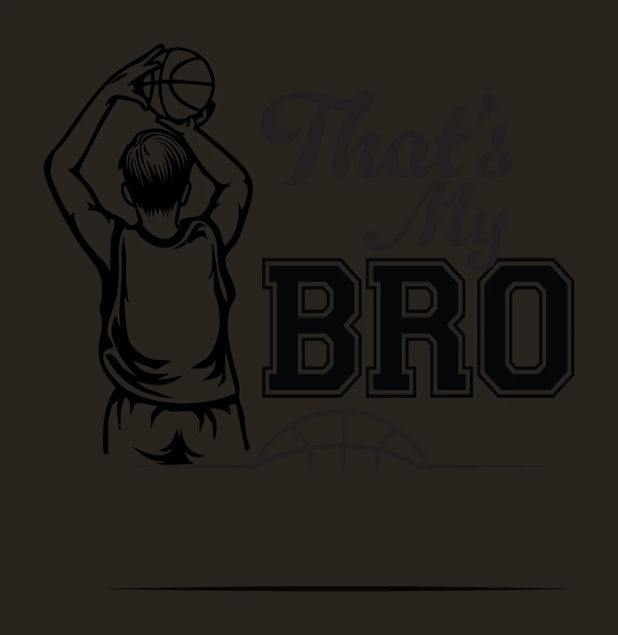 Ball Basketball Player Text shooting hoop typographic black contrast preview thumbnail