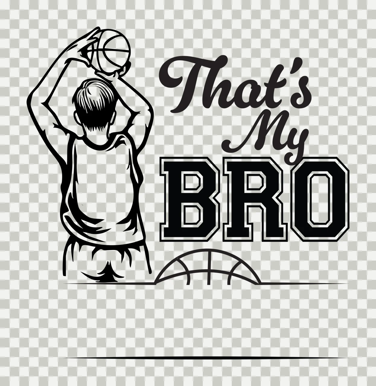 Ball Basketball Player Text shooting hoop typographic black transparency and detail preview thumbnail