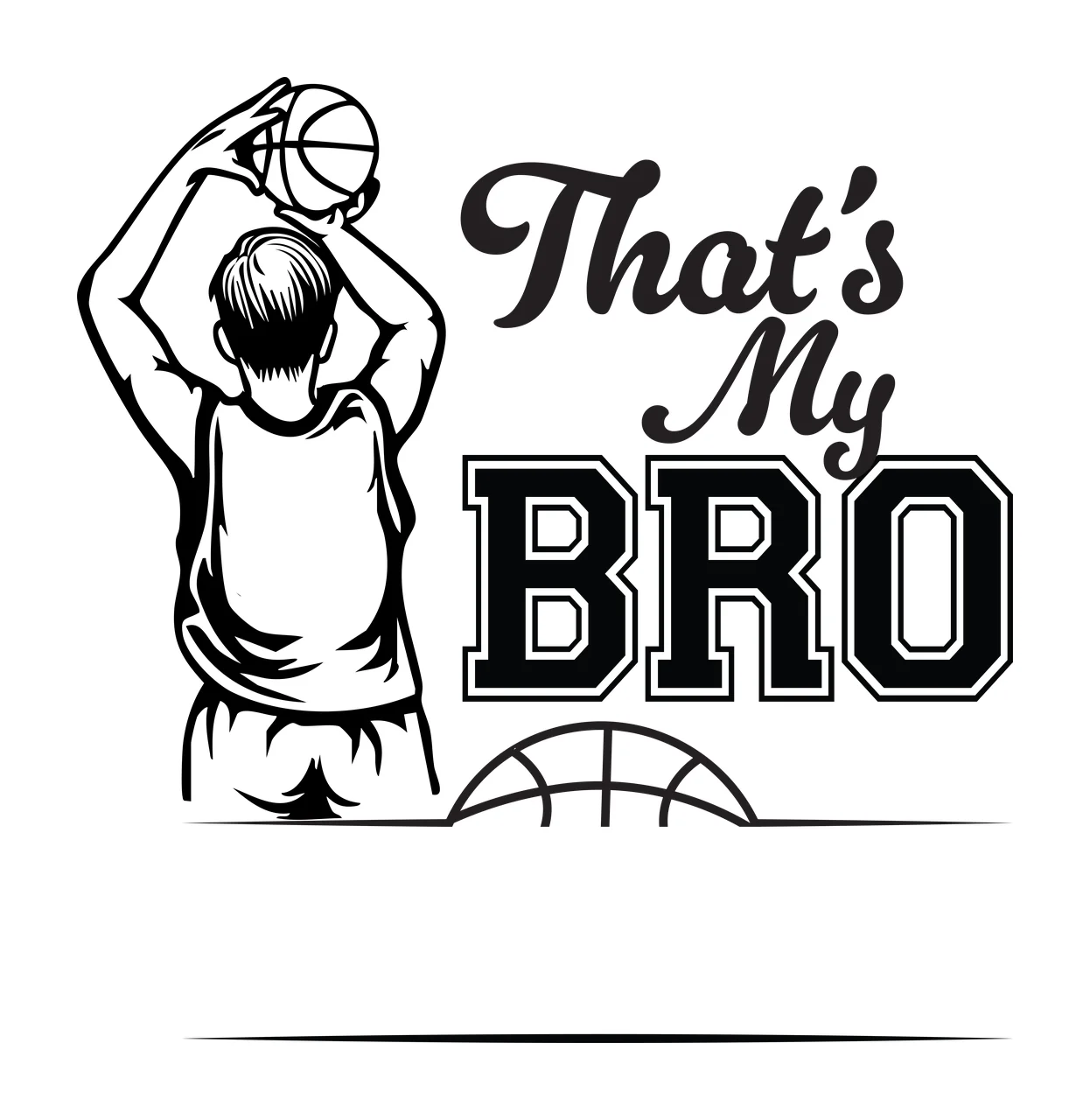 Ball Basketball Player Text shooting hoop typographic black