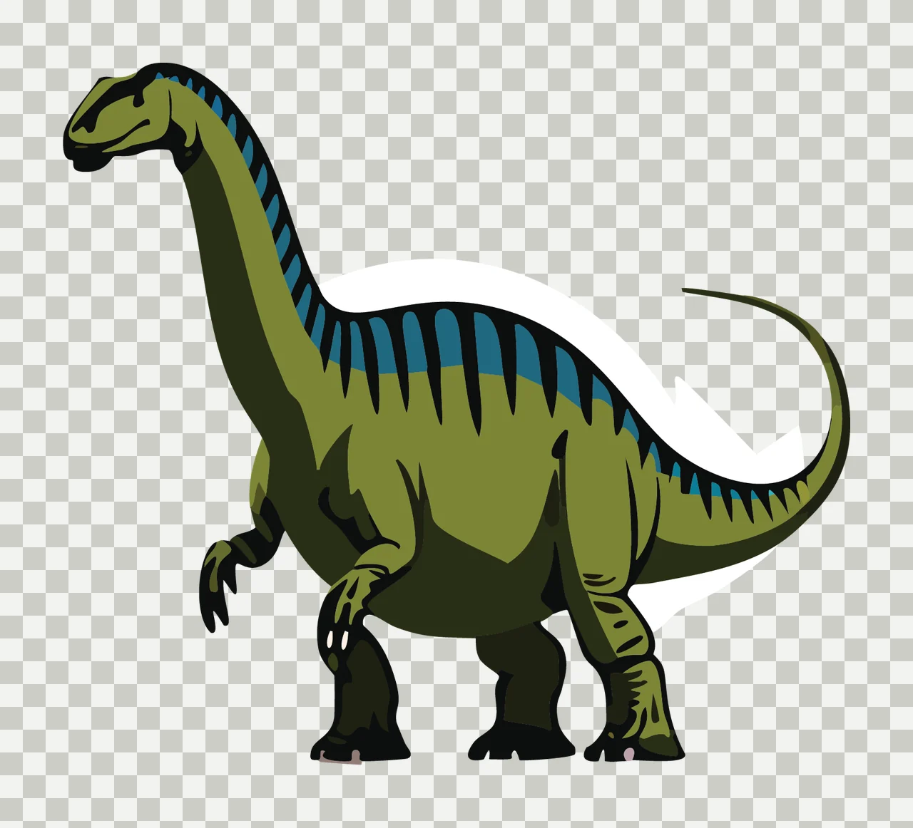 Dinosaur Long Neck Silhouette In Profile stand engraved black transparency and detail preview thumbnail