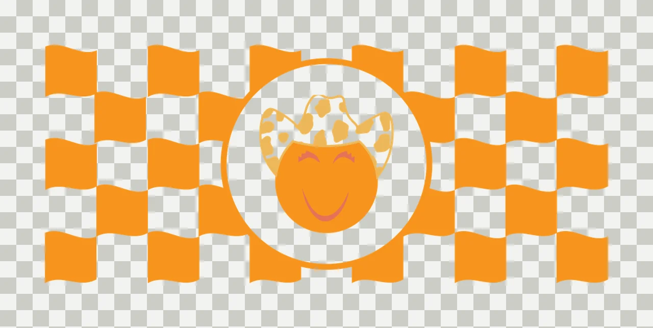 Can Glass Wrap Cowboy Hat Smiley Face Checkered transparency and detail preview thumbnail