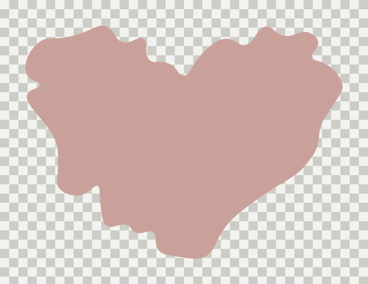 Black Blob Heart Shape Silhouette forming plain form 45 F16 paint transparency and detail preview thumbnail