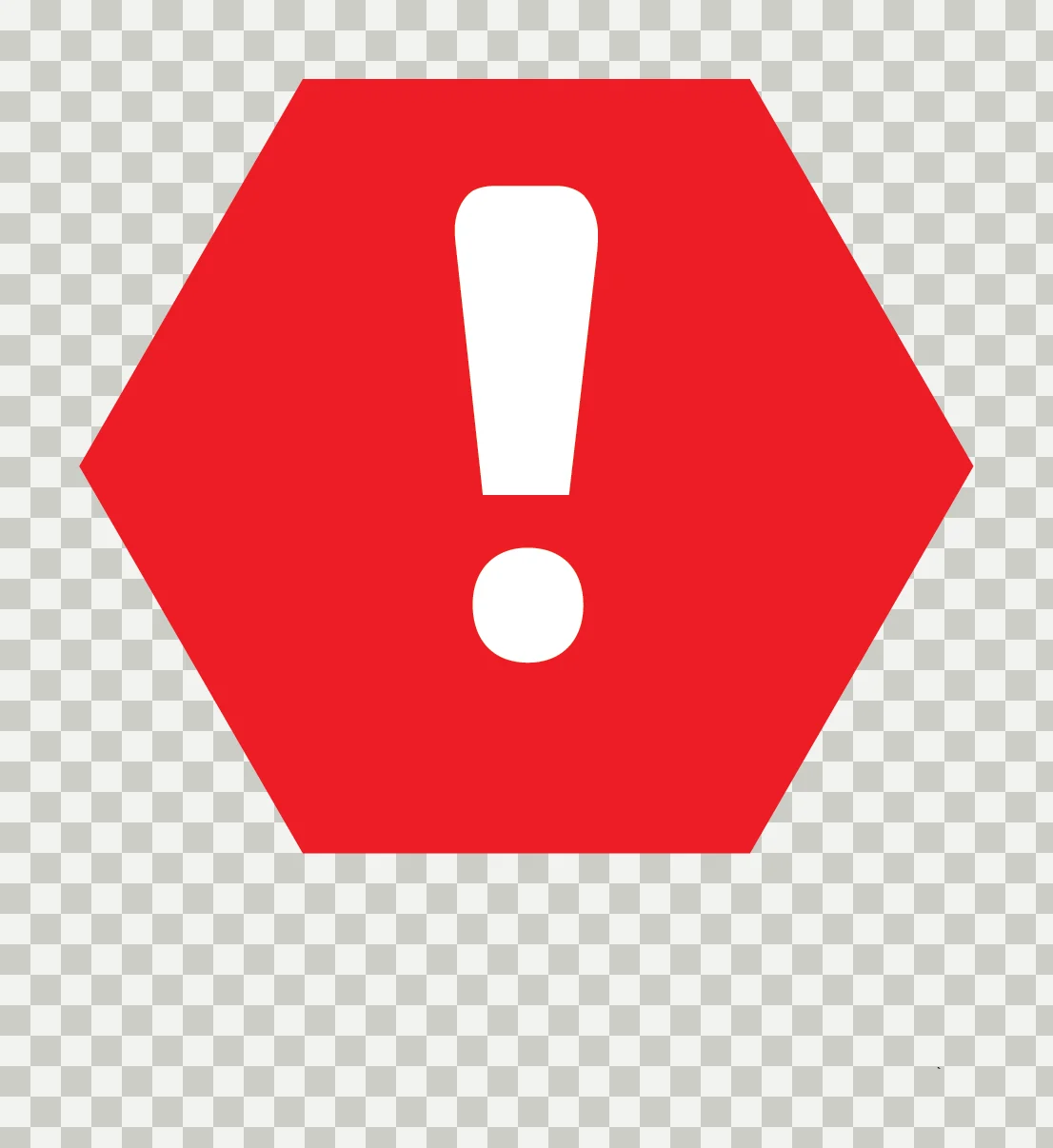 A Solid Black Hexagon Shape Centered On White flat background transparency and detail preview thumbnail