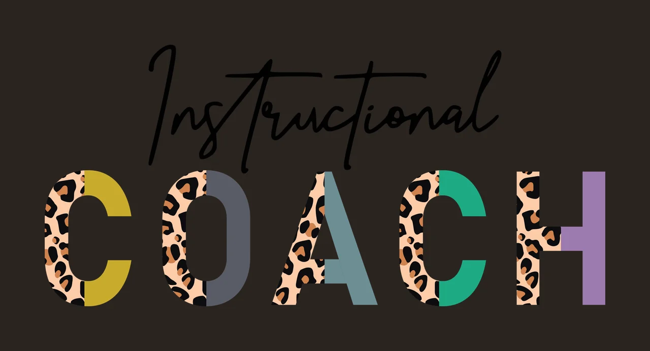 Instructional Coach Black Leopard Print Text Graphic white Variation 2 contrast preview thumbnail