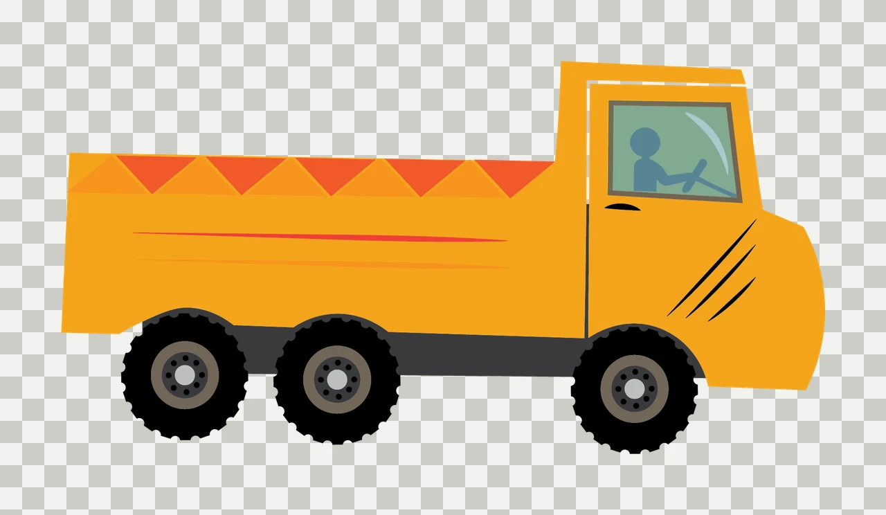 Truck Silhouette With Three Wheels side view window frame minimalist transparency and detail preview thumbnail