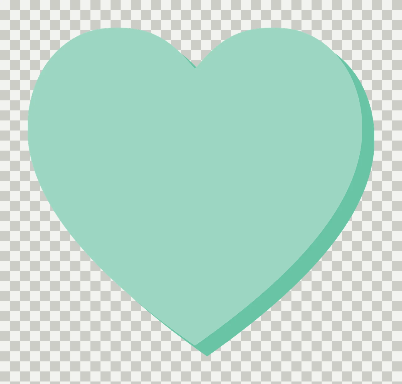 Keychain Black Heart Icon Silhouette symbol shape romance love transparency and detail preview thumbnail