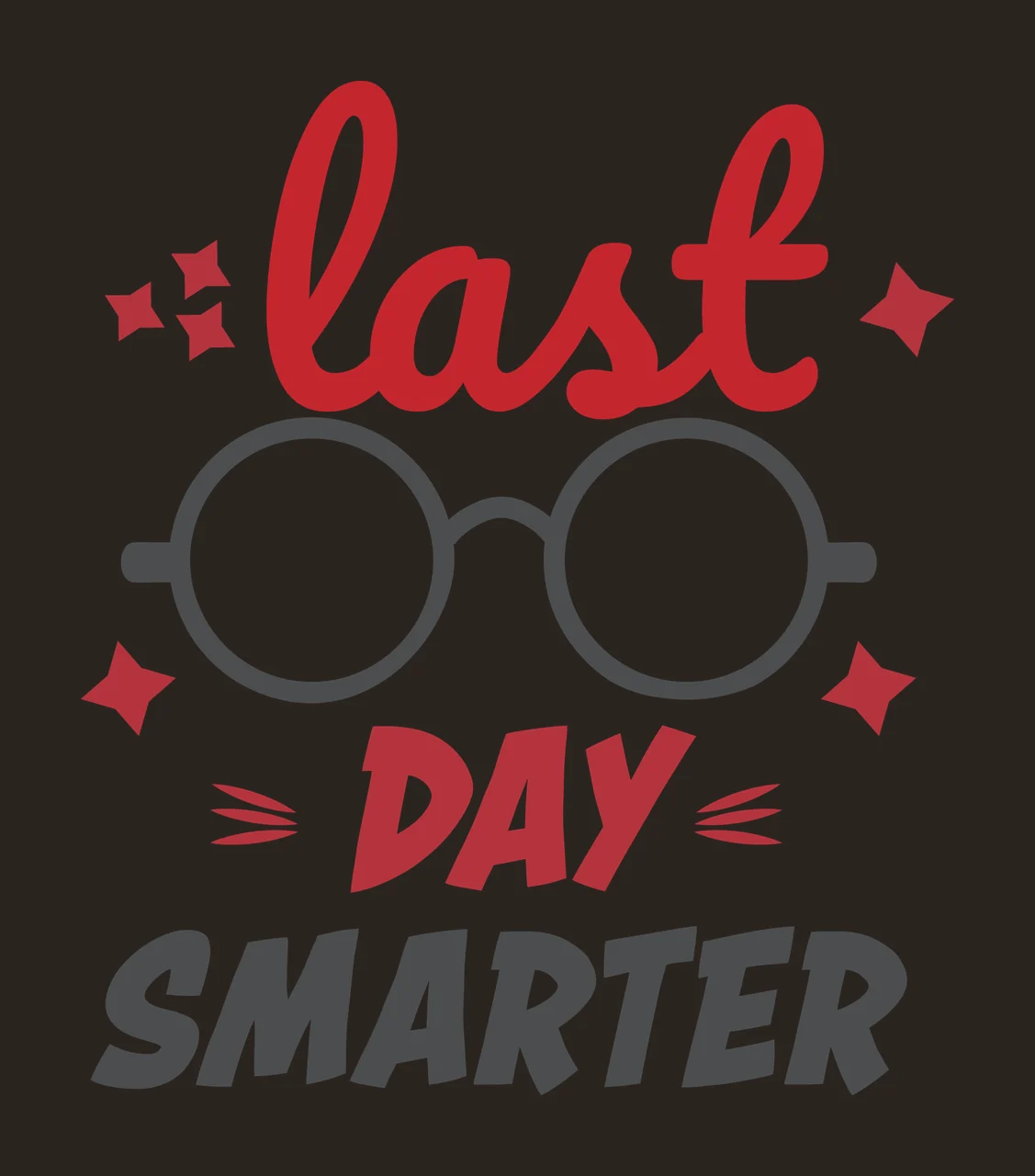 Last Of Last Day Smarter With Glasses decorating stars outline contrast preview thumbnail