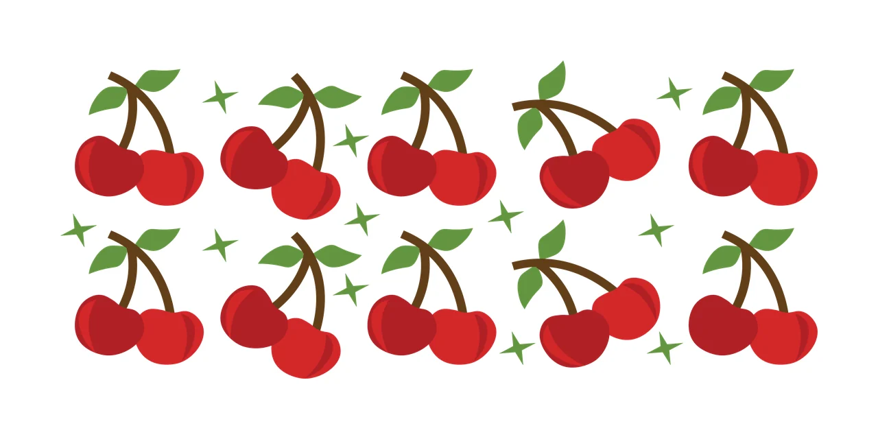 Can Glass Wrap Black Cherry Silhouette Pattern pairs Arranging
