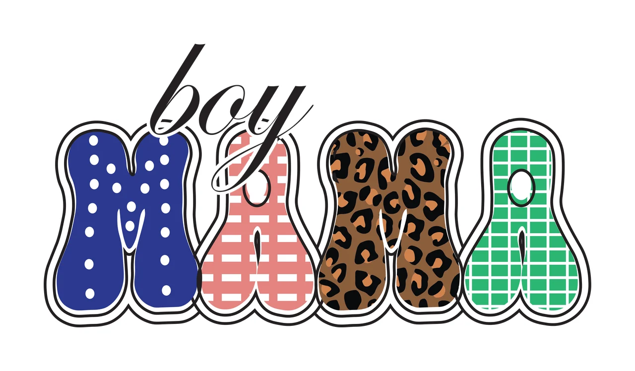 Boy Mama Four Rounded Shapes Silhouette aligned black minimalist