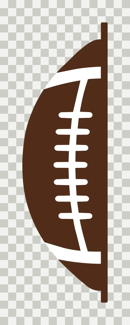 Football Split With And Icon In Brown transparency and detail preview thumbnail
