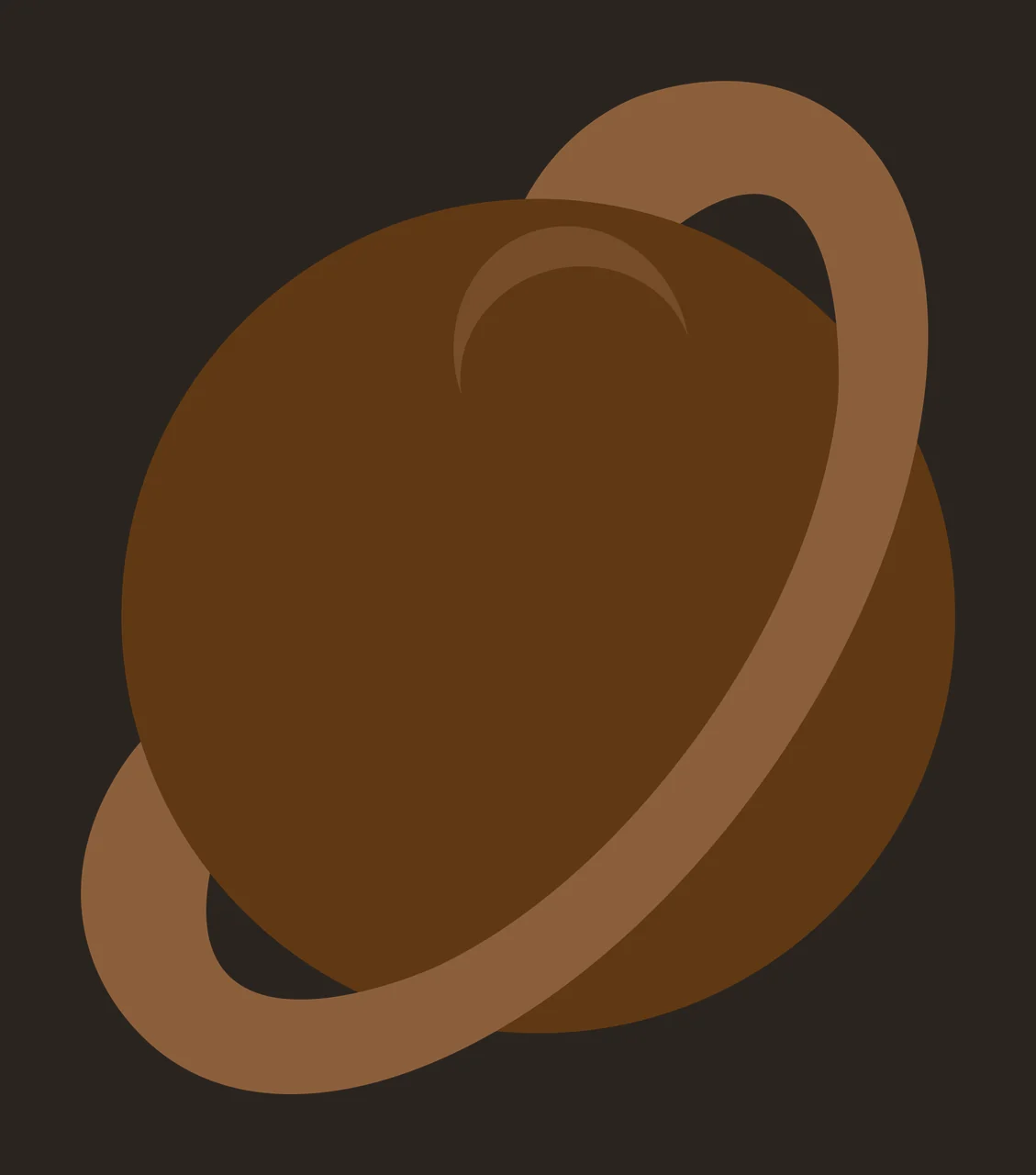 Black Silhouette Of A Circle With Two Curved shape handles contrast preview thumbnail