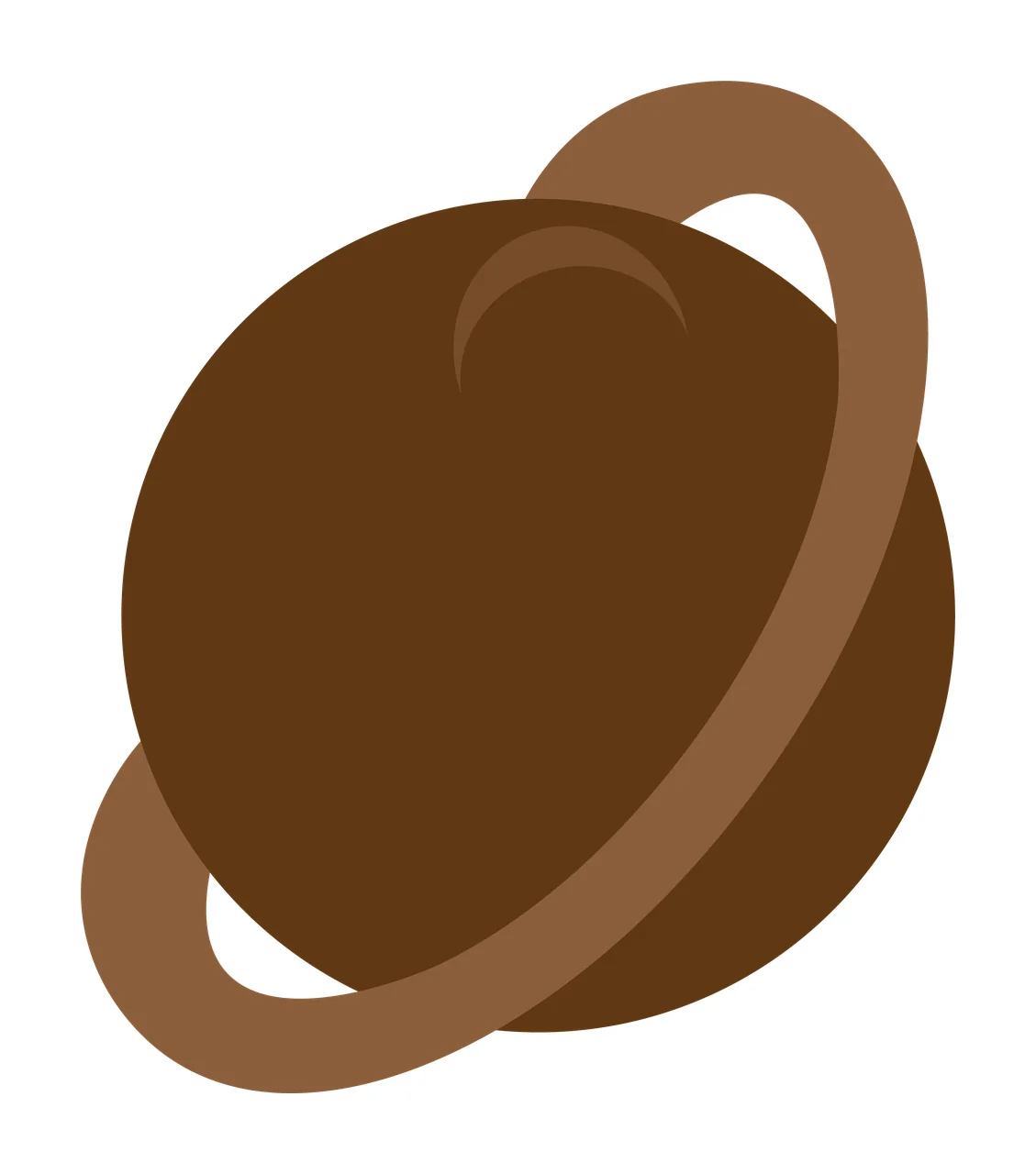 Black Silhouette Of A Circle With Two Curved shape handles
