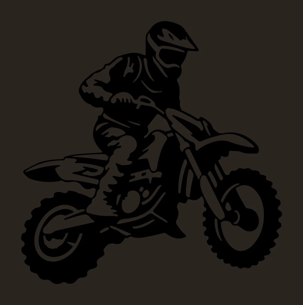 Motocross Rider Silhouette Performing Stunt riding motorcycle contrast preview thumbnail