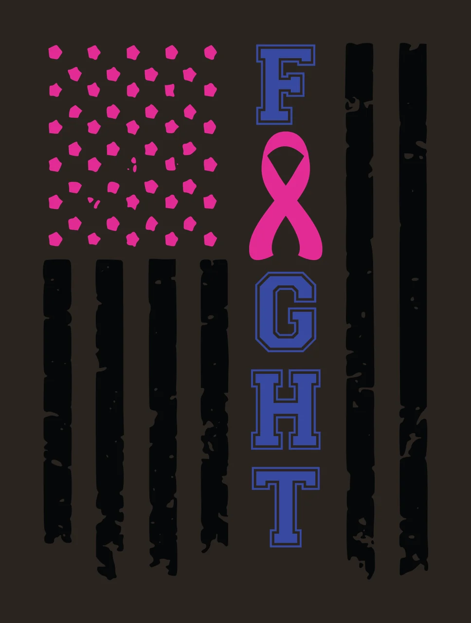 Flag Distressed Ribbon Graphic vertical alignment stars stripes contrast preview thumbnail