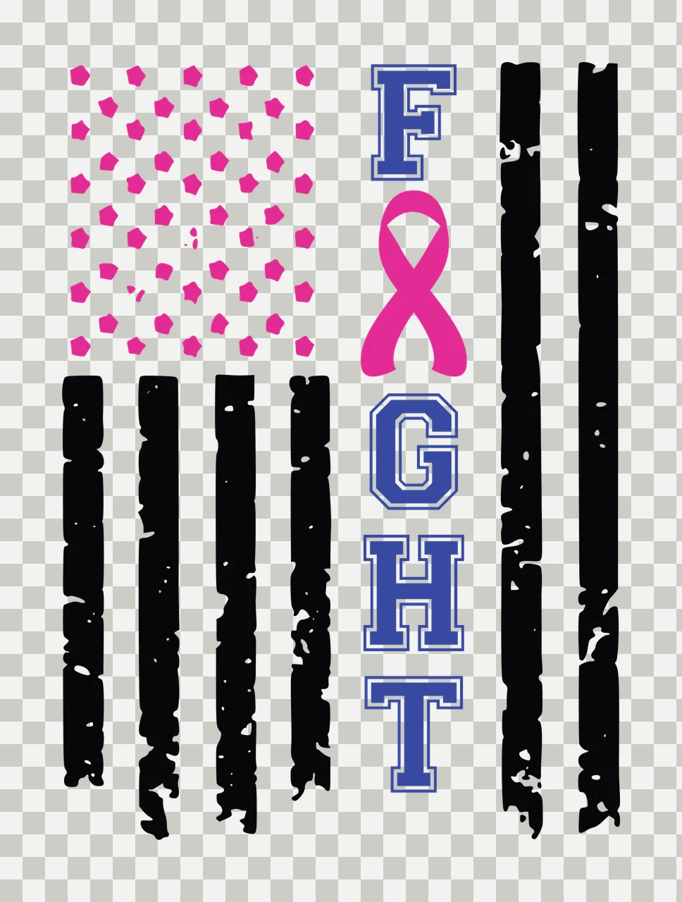 Flag Distressed Ribbon Graphic vertical alignment stars stripes transparency and detail preview thumbnail