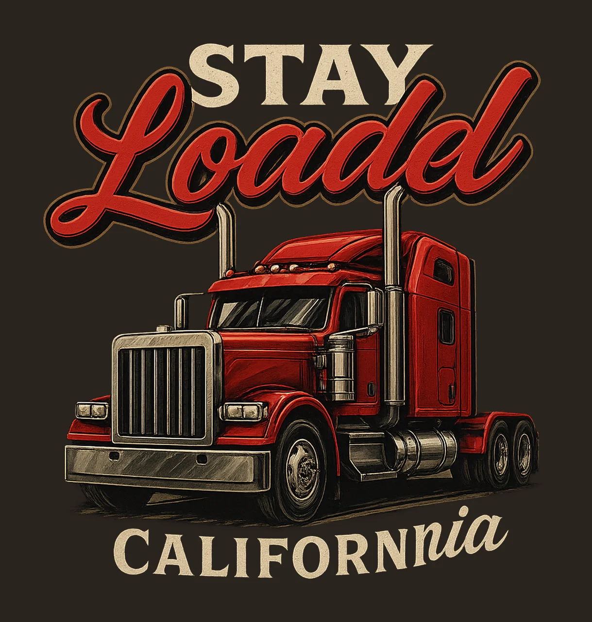 Semy Truck Trucking Sublimation Design DTF Truck Art Trucker contrast preview thumbnail