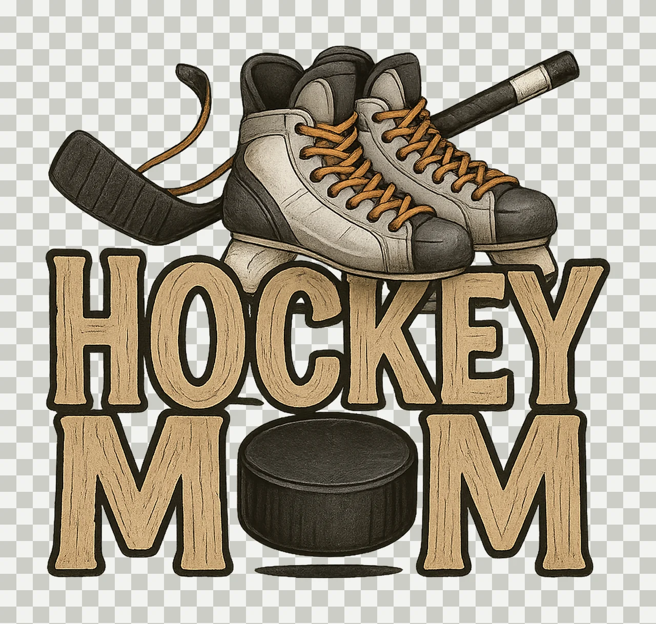 Hockey Mom Seersucker Sport Design Sublimation Design Ice transparency and detail preview thumbnail