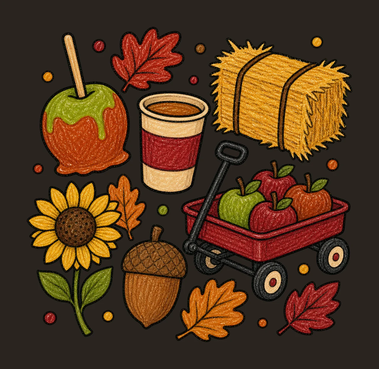 fall festival 04 cozy crayon sublimation instant shirt contrast preview thumbnail
