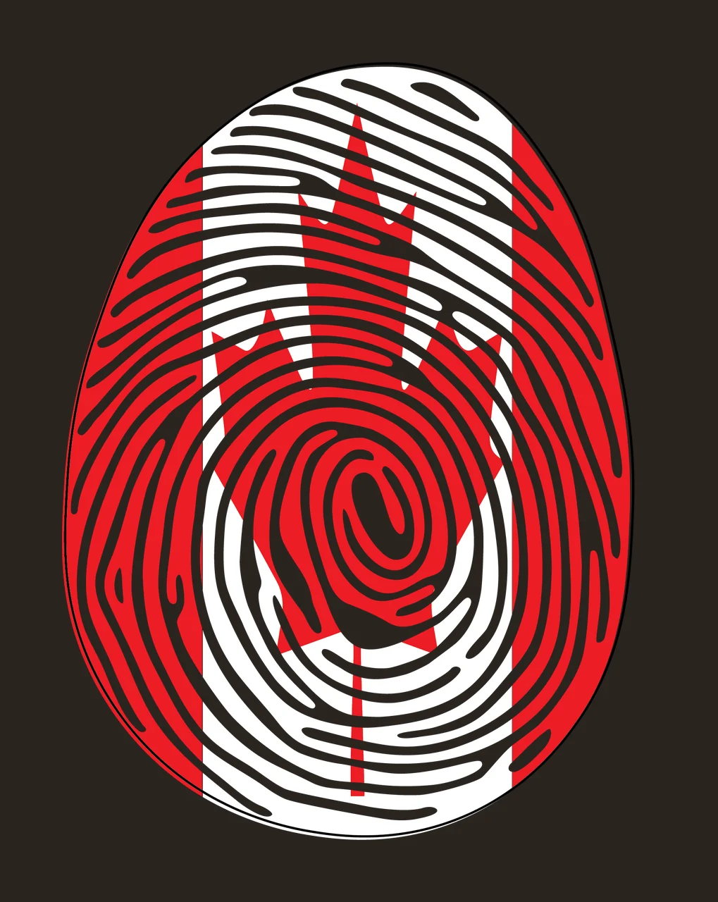 Fingerprint Oval Silhouette Black Icon lines graphic white contrast preview thumbnail
