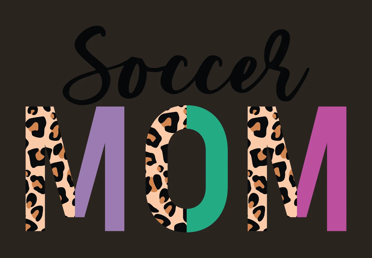 Soccer Mom Leopard Lettering With Pattern Fill typography display contrast preview thumbnail