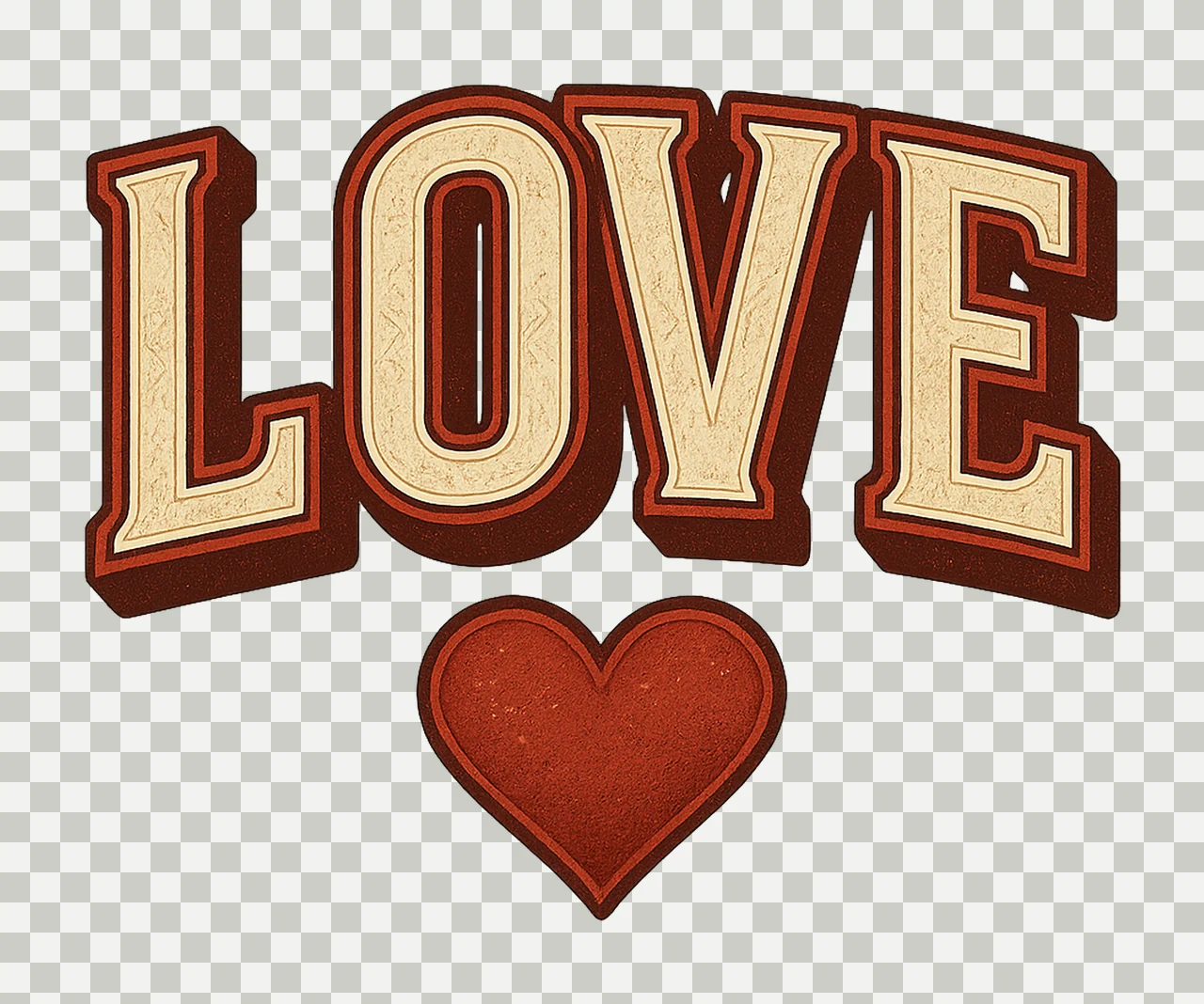 Love Varsity Love Valentine Sublimation Design Groovy Love transparency and detail preview thumbnail