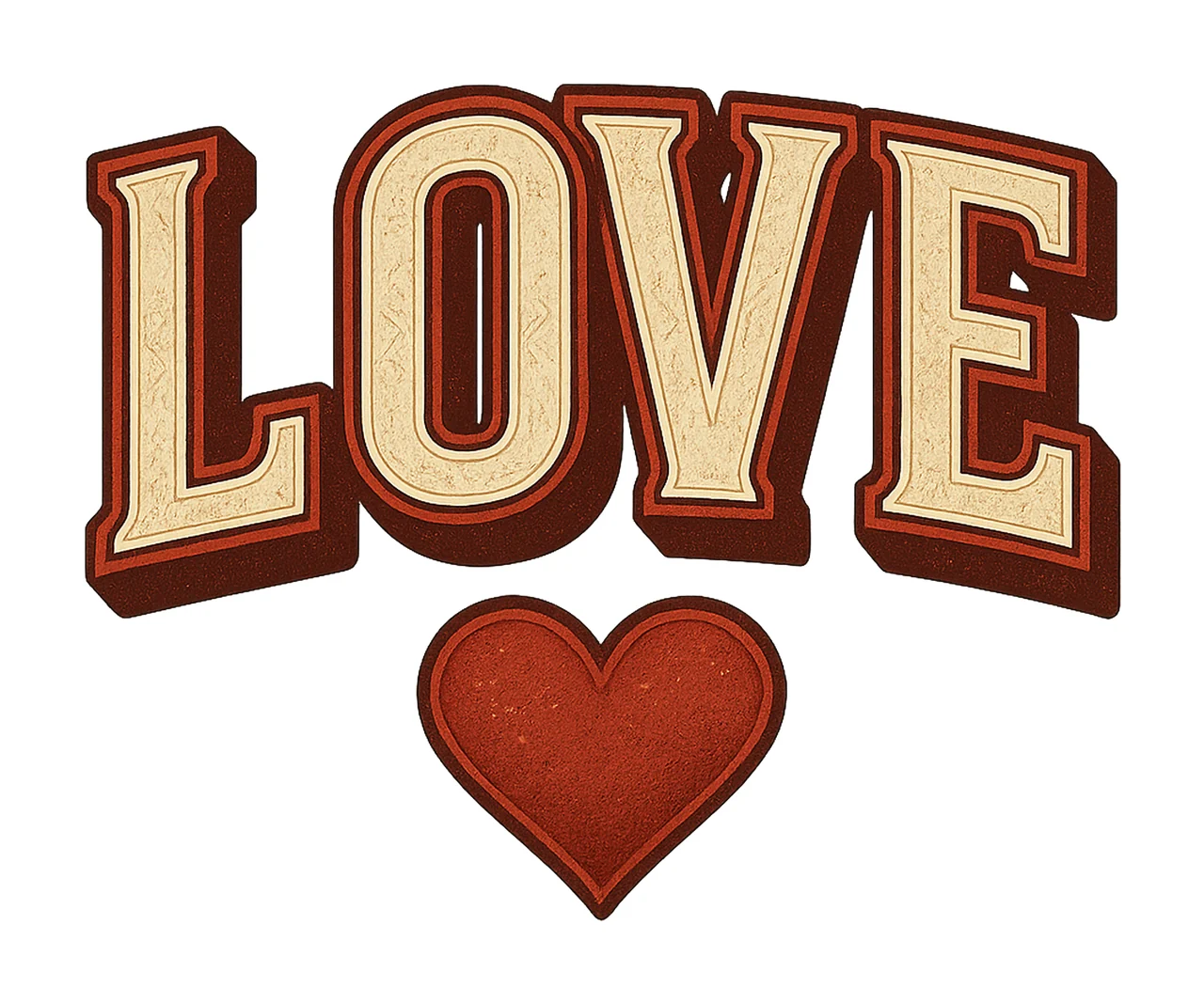 Love Varsity Love Valentine Sublimation Design Groovy Love
