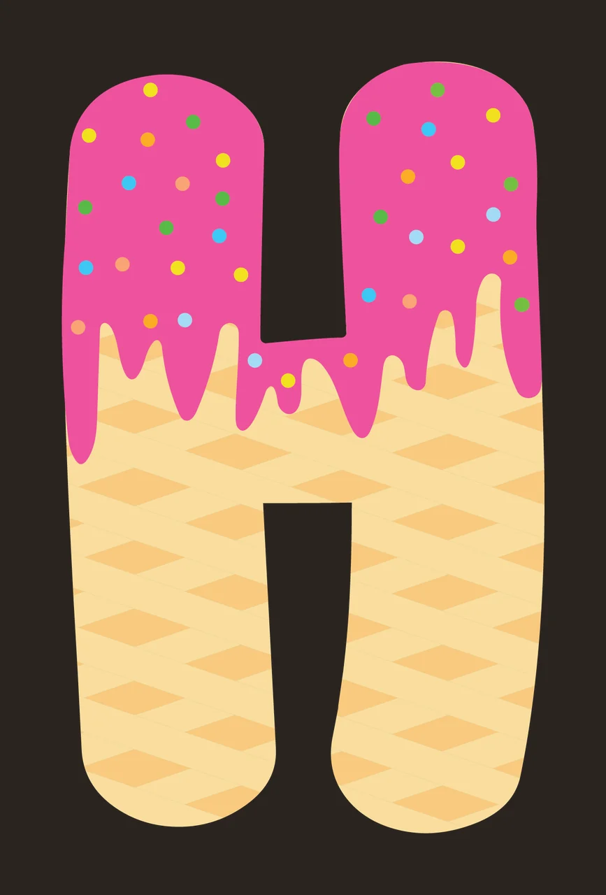 Ice Cream Font Character 32 scalable logo design icon contrast preview thumbnail